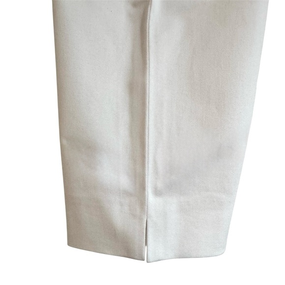 NWT Talbots White Classic Side Zip Pants Cotton Stretch Office Casual Size 12 - Picture 3 of 10